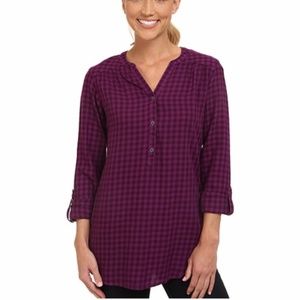 NWOT Columbia Piper Ridge Tunic bright plum check